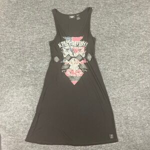 knee length dresses for ladies Reworked Navy Harley Halter Dress